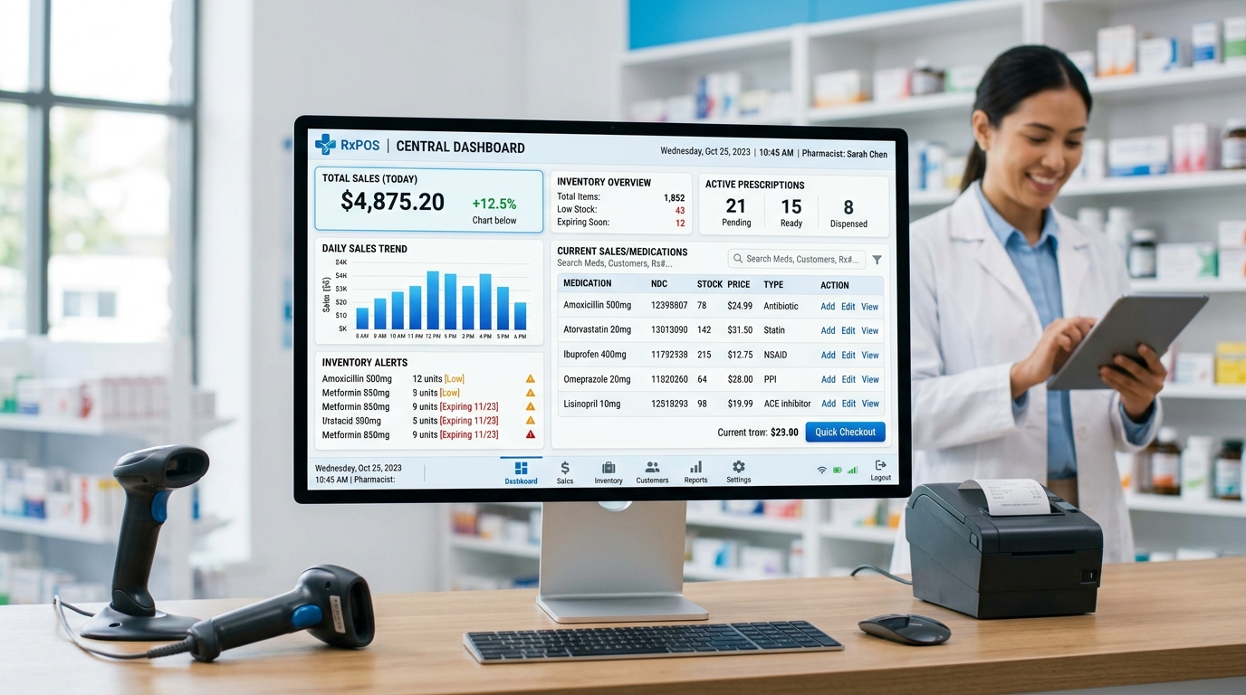 Pharmacy POS System Dashboard
